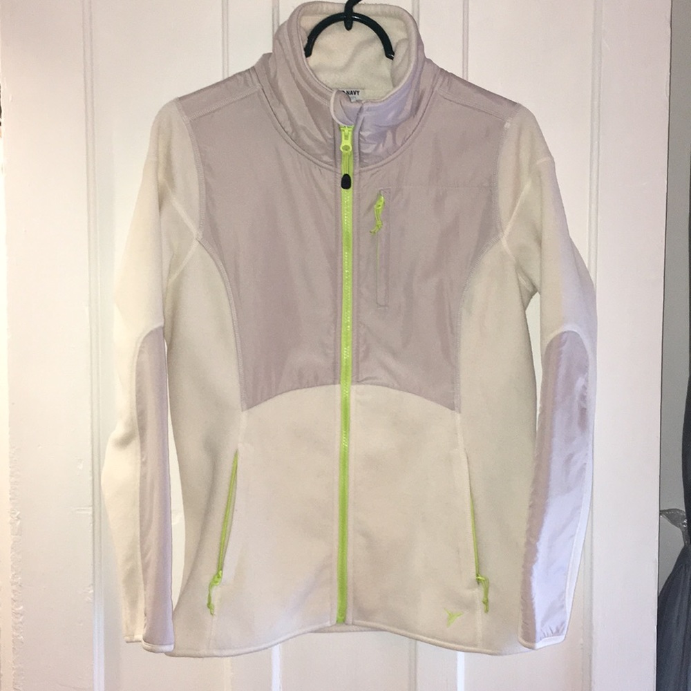 Old Navy White Fleece Jacket